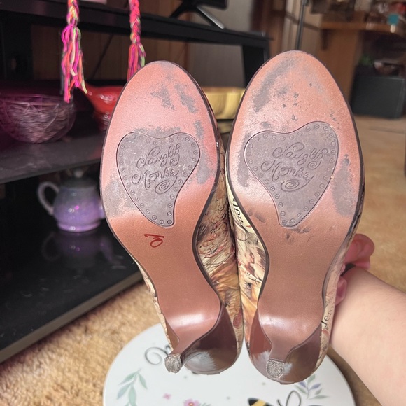 Naughty Monkey Womens Headliner Print Pumps Stiletto High Heels Round Toe. - Picture 16 of 17